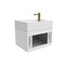 Castello Usa Nile 24-inch White Vanity Set with White Top and Gold Handles CB-MC-24W-GLD-2053-WH - alternate 7